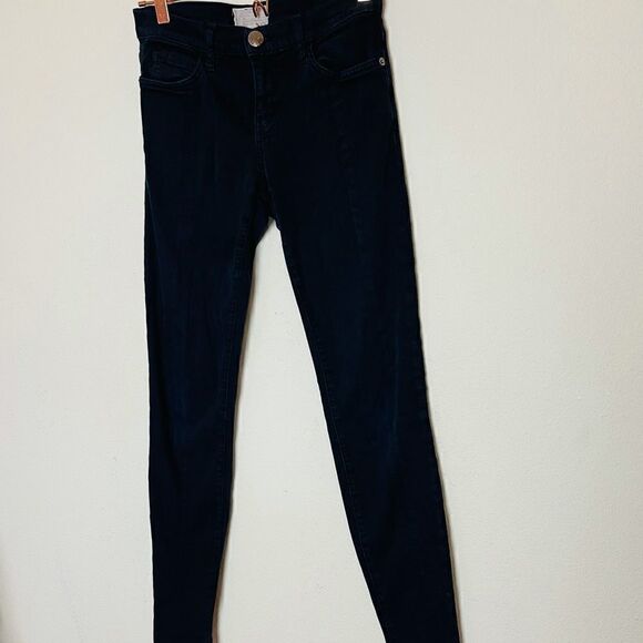 EUC Current Elliot Black Zip Ankle Skinny Jeans 26 - Picture 2 of 7